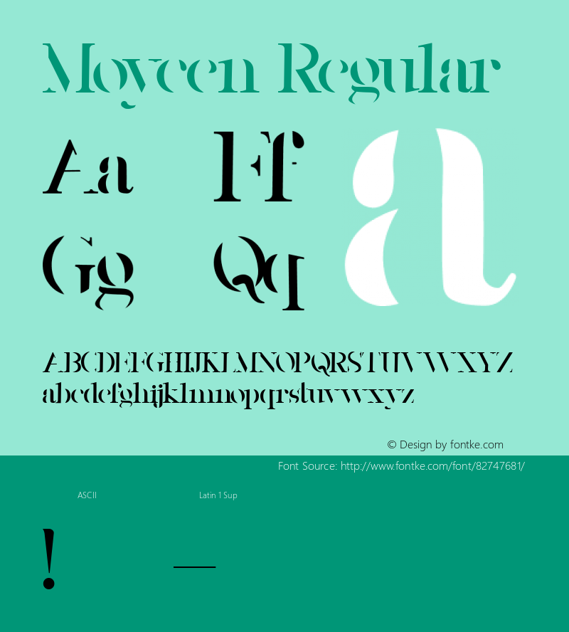 Moycen Version 1.00;August 29, 2020;FontCreator 12.0.0.2547 64-bit Font Sample