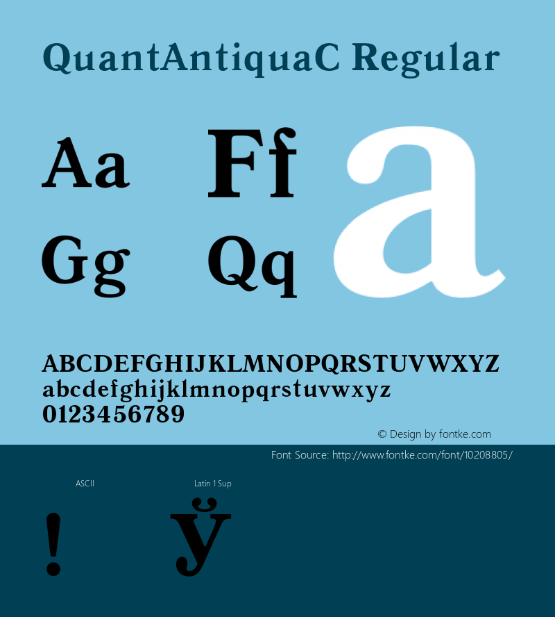 QuantAntiquaC Regular 001.000 Font Sample