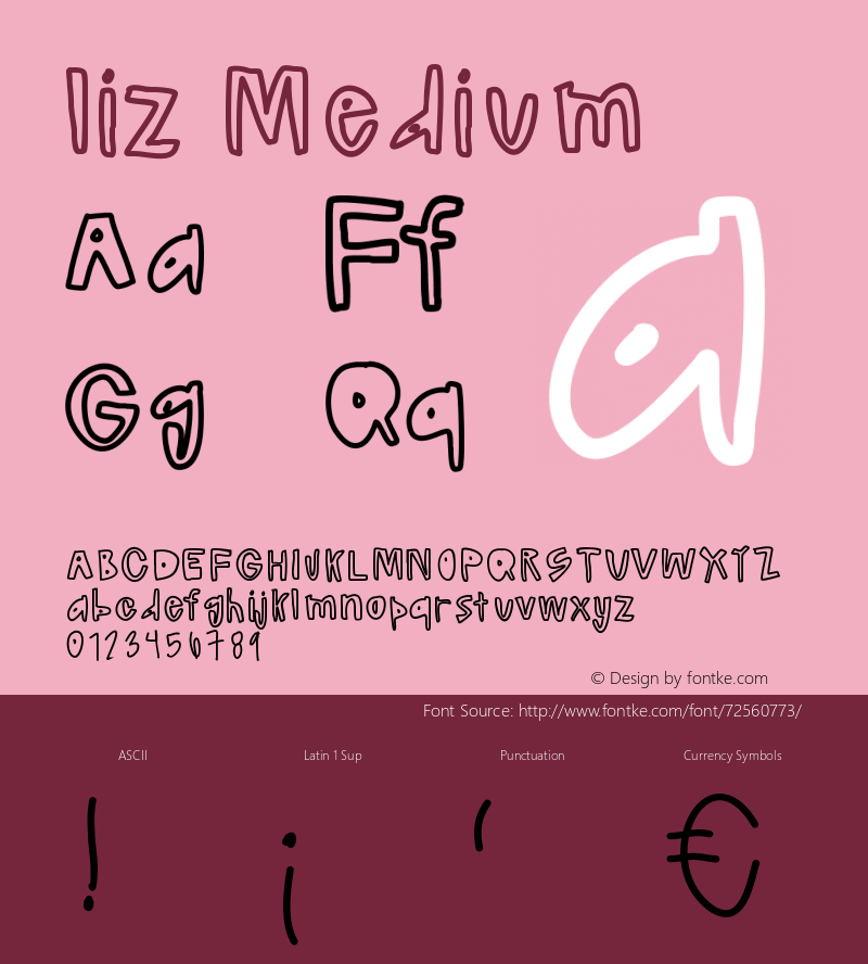 liz Version 001.000 Font Sample