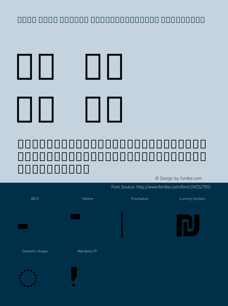 Noto Sans Hebrew ExtraCondensed ExtraBold Version 2.000;GOOG;noto-source:20170915:90ef993387c0 Font Sample