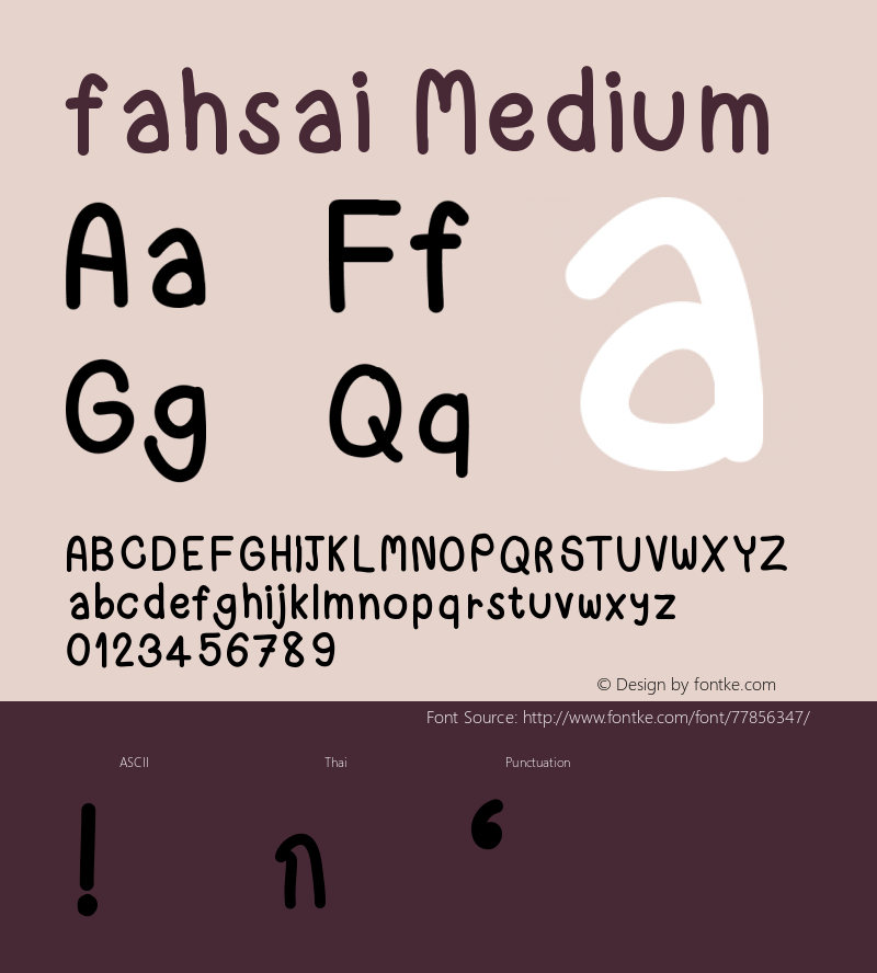 fahsai Version 001.000 Font Sample