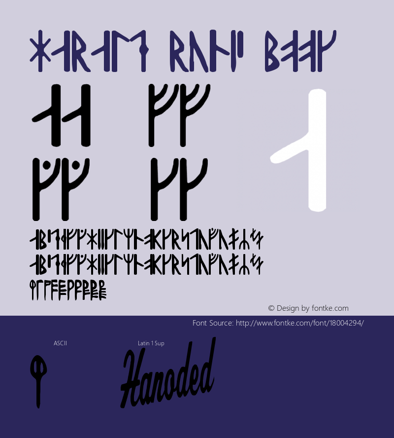 Harald Runic Book Version 1.002 Font Sample