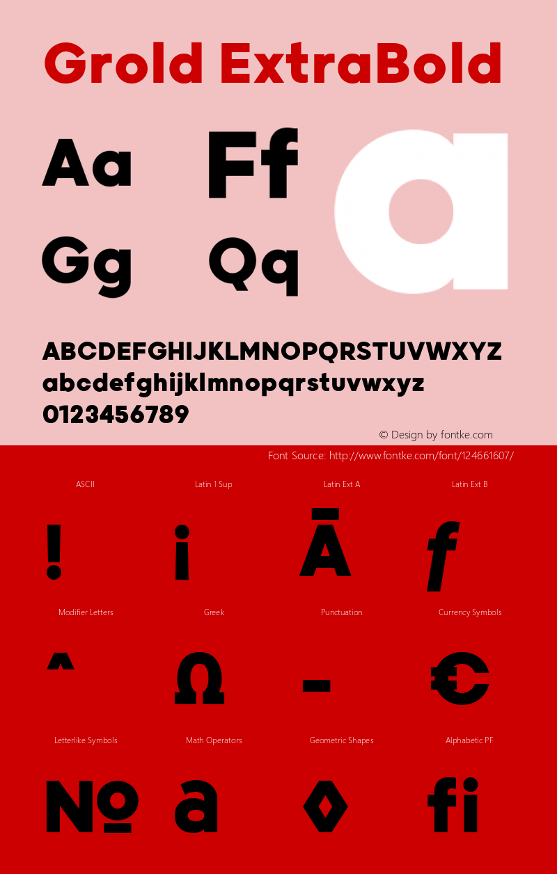 Grold ExtraBold 1.000 Font Sample