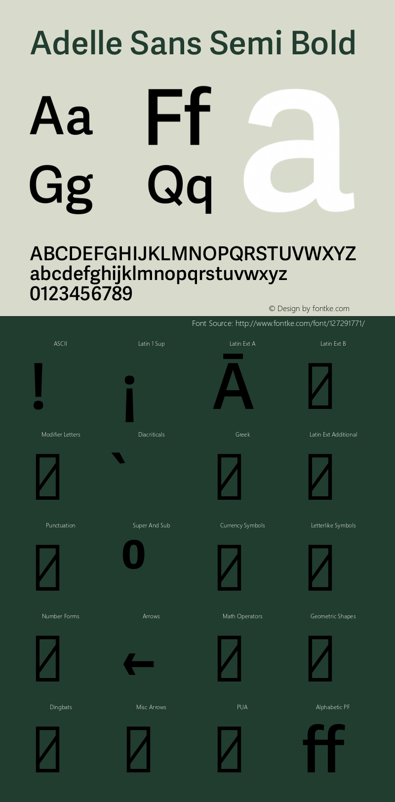 Adelle Sans Semibold Version 2.50 Font Sample