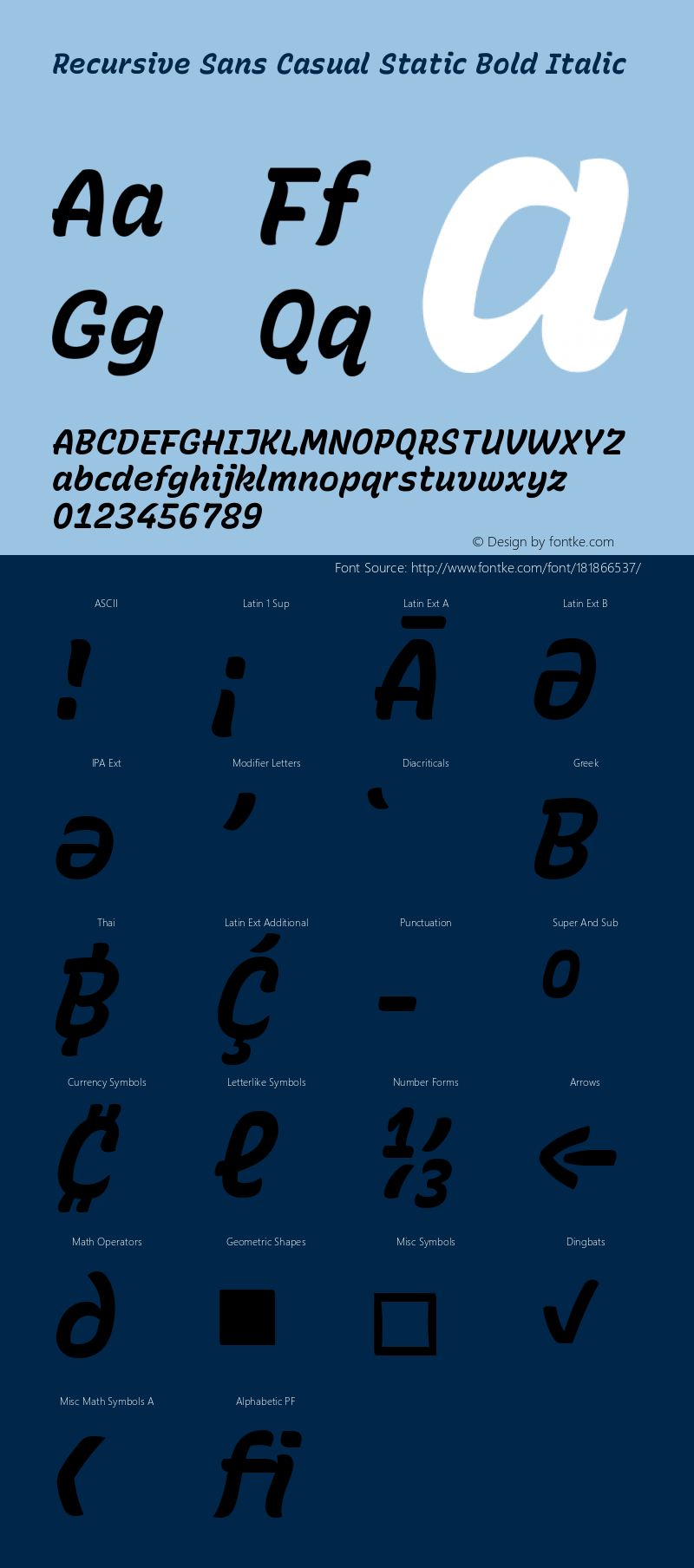 Recursive Sn Csl St Bold Italic Version 1.082;hotconv 1.0.112;makeotfexe 2.5.65598; ttfautohint (v1.8.3)图片样张