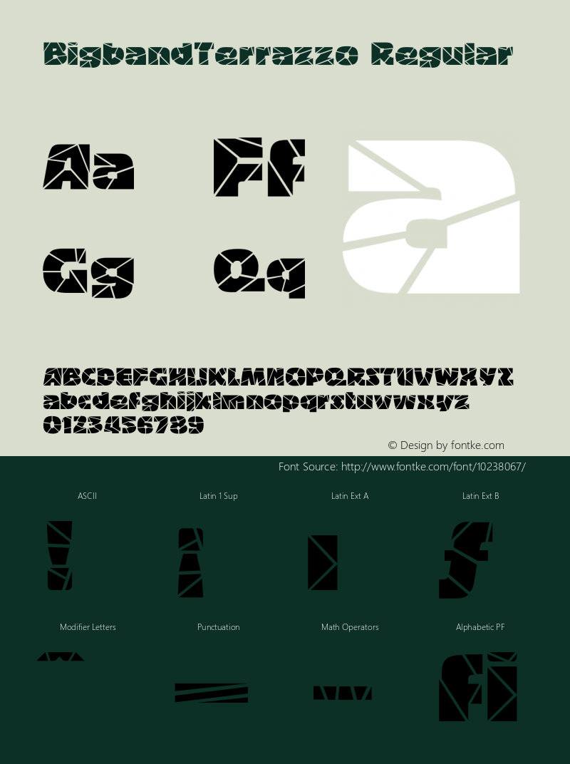 BigbandTerrazzo Regular 001.000 Font Sample