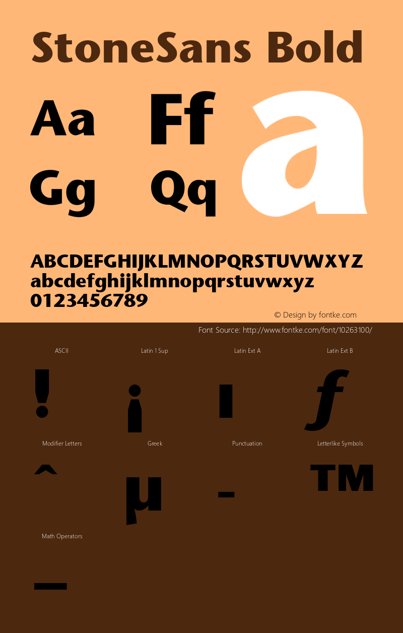 StoneSans Bold Macromedia Fontographer 4.1 9/19/98 Font Sample