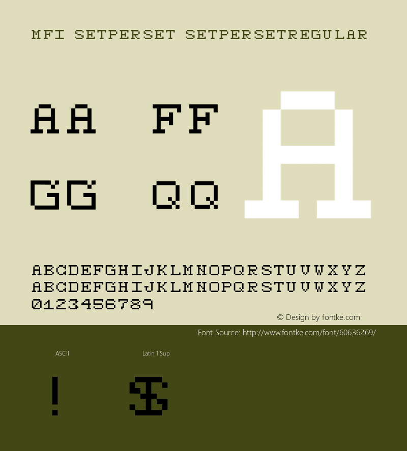MFI Setperset Regular Version 0 Font Sample