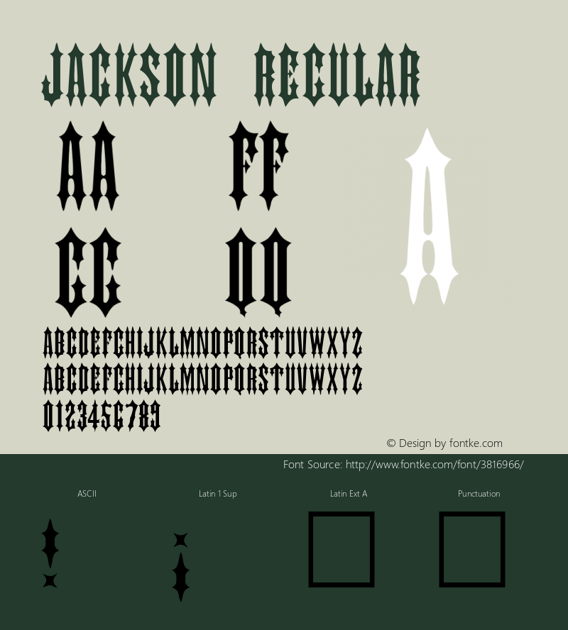JACKSON Regular Altsys Fontographer 3.5  3/17/97 Font Sample