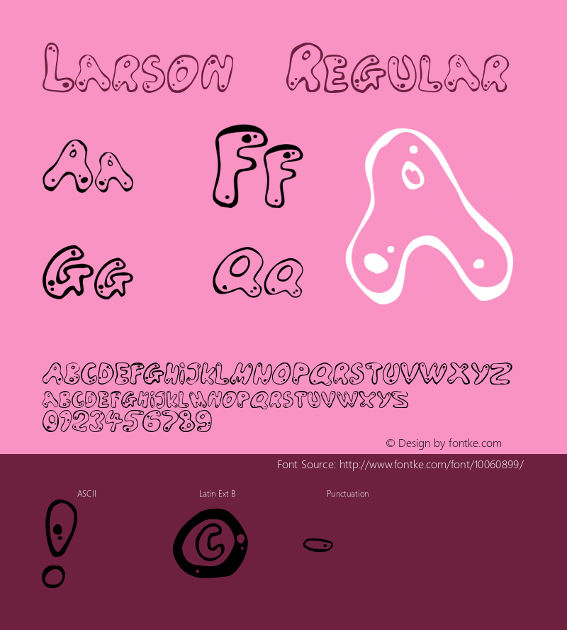 Larson Regular The Cow Tools Controversy Remix Font Sample