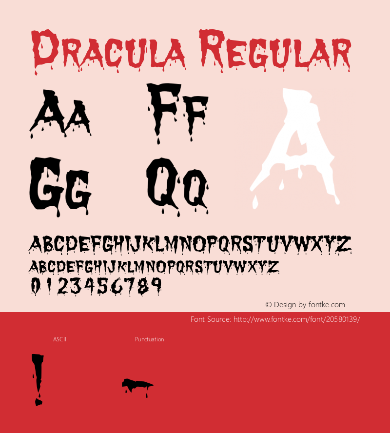 Dracula Altsys Fontographer 4.0.4 1/18/95 Font Sample