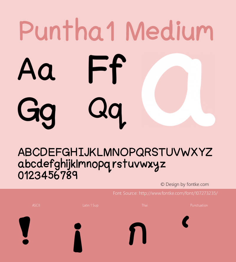 Puntha1 Version 001.000 Font Sample