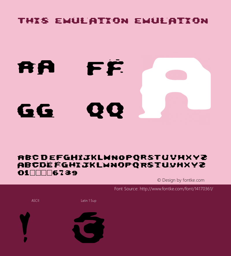 This Emulation Emulation Version 1.0 Wed Jun 18 23:59 Font Sample