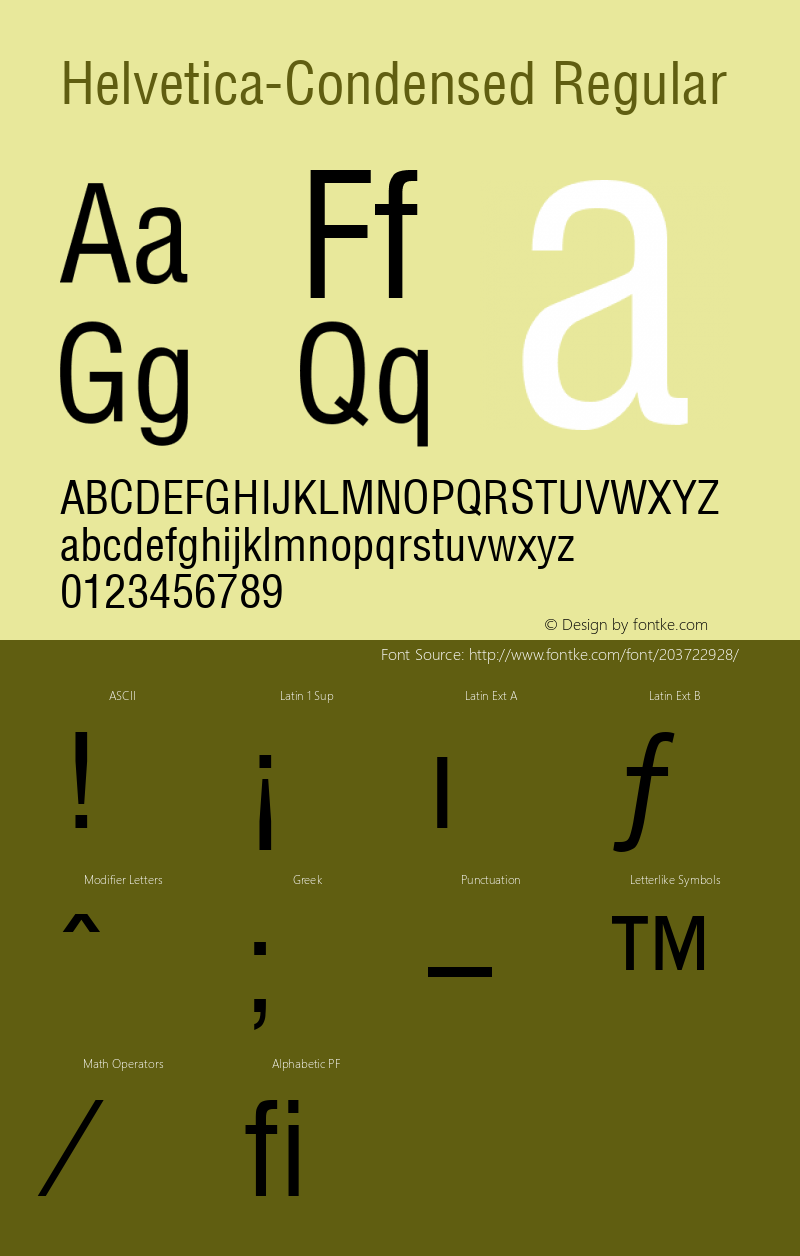 Helvetica-Condensed Altsys Metamorphosis:12/8/91图片样张