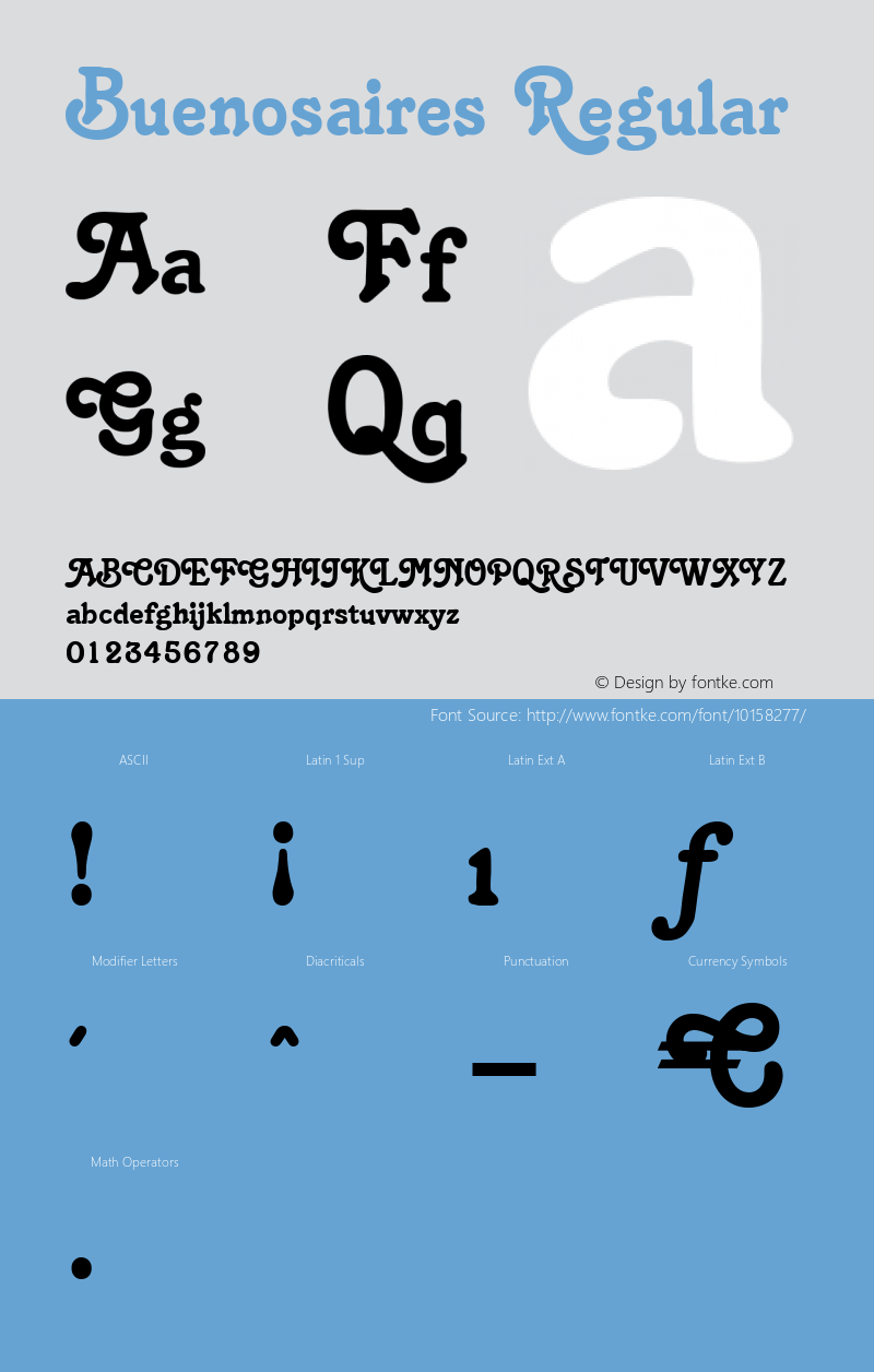 Buenosaires Regular Brendel            :29.11.1994 Font Sample