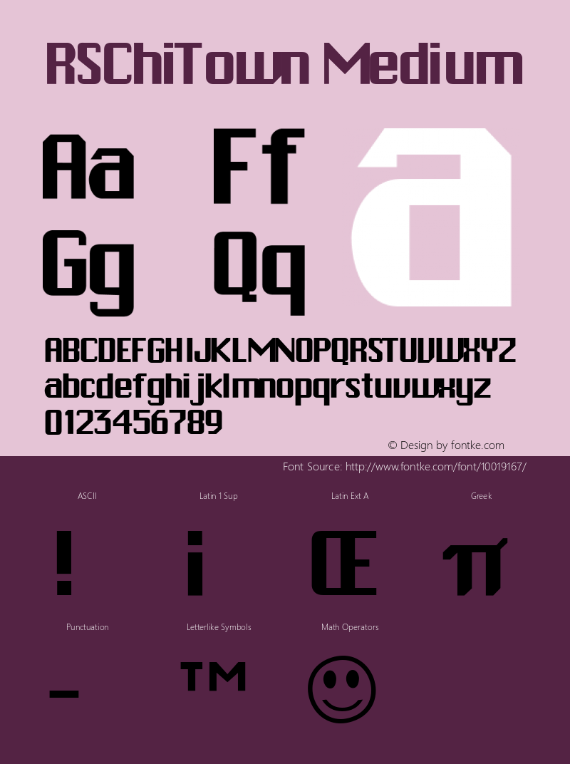 RSChiTown Medium 001.001 Font Sample