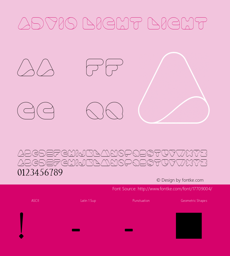 Advio Light Light Version 1.00 September 6, 2016, initial release Font Sample