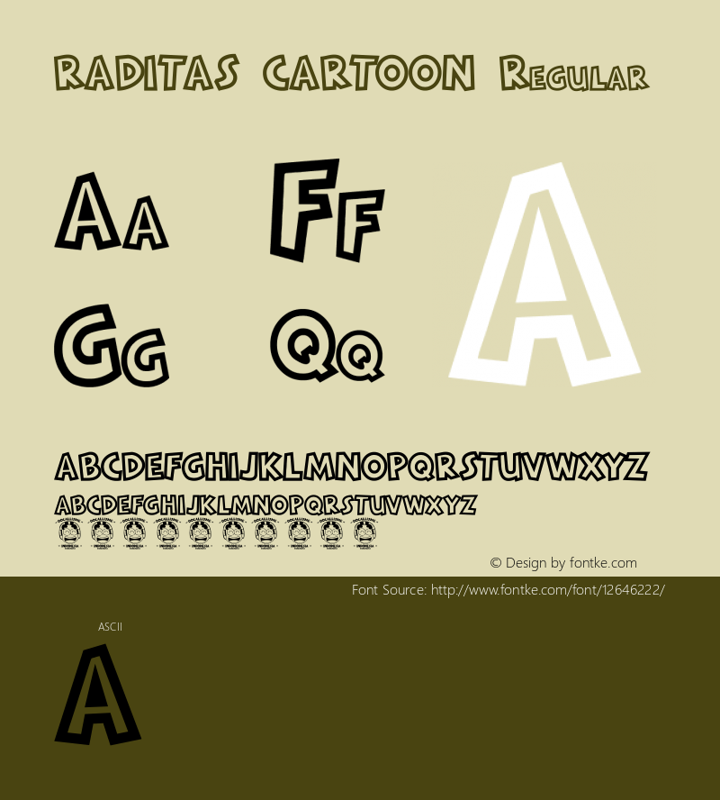 RADITAS CARTOON Regular Version 1.0 Font Sample