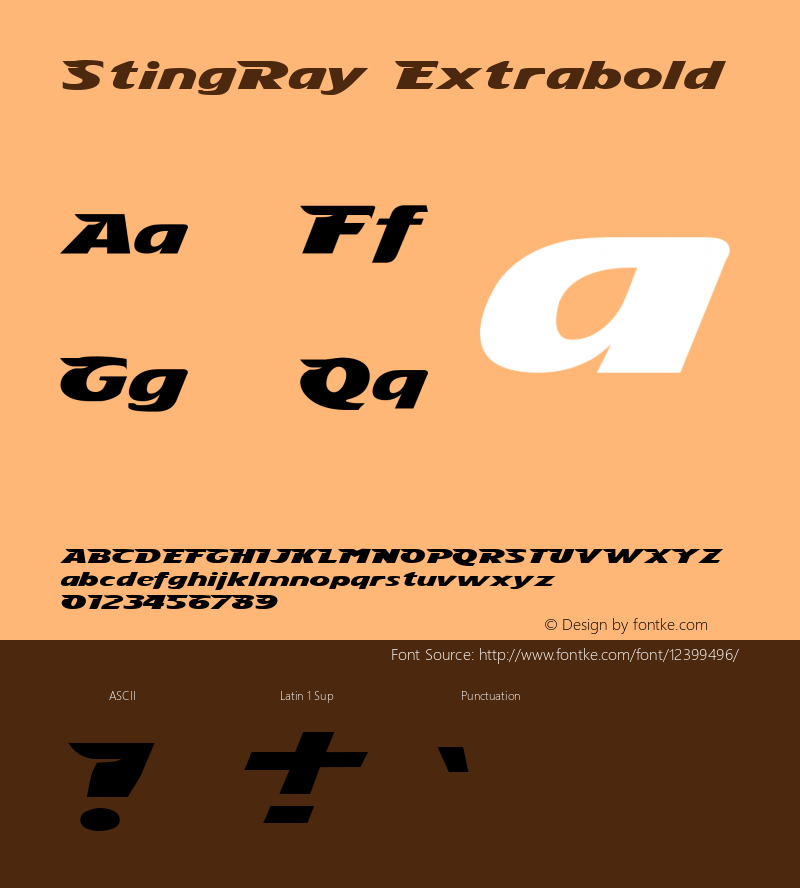 StingRay Extrabold 1.0 Wed Mar 26 01:24:23 1997 Font Sample