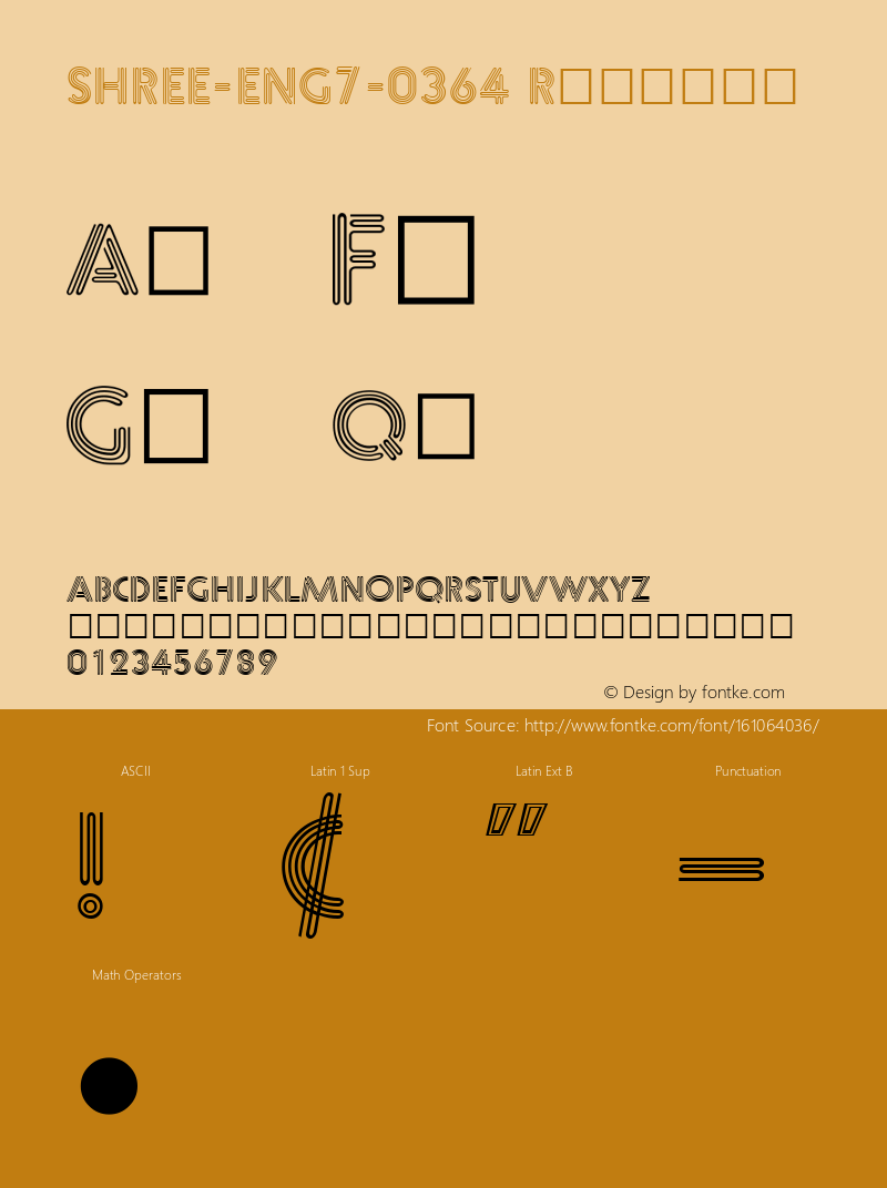 SHREE-ENG7-0364 Version 1.10 6-7-2019 Font Sample