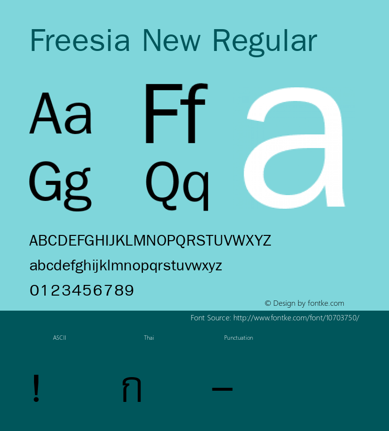 Freesia New Regular 001.000 Font Sample