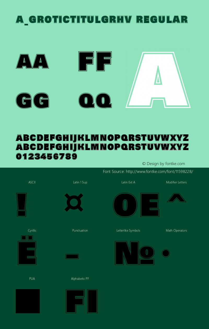 a_GroticTitulGrHv Regular 01.03 Font Sample