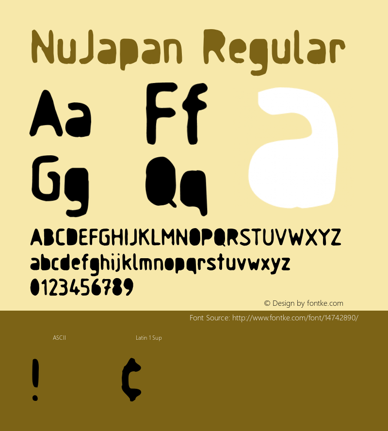 NuJapan Regular Version 2.100 Font Sample