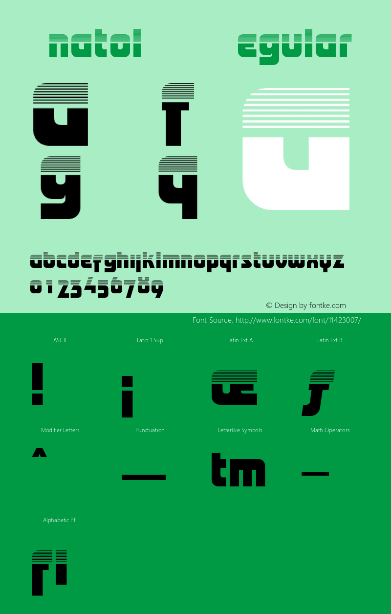 Anatol MN Regular Version 001.004 Font Sample