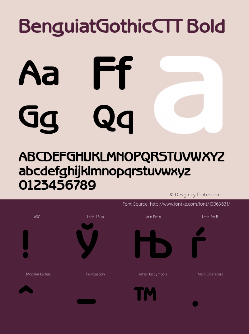 BenguiatGothicCTT Bold 1.100.000 Font Sample