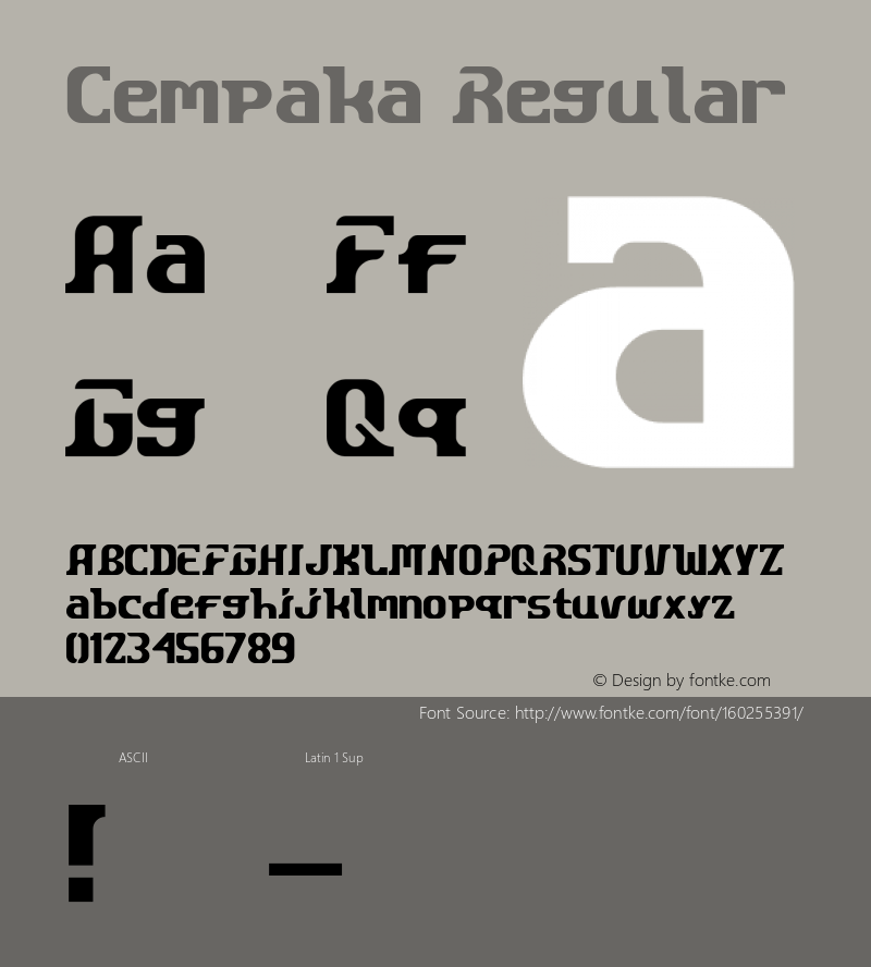 Cempaka Version 1.00;May 17, 2020;FontCreator 12.0.0.2525 64-bit Font Sample