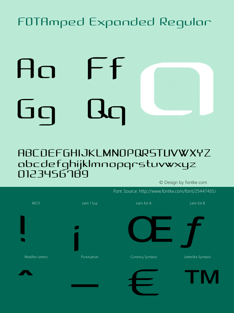 FOTAmped-ExpandedRegular Version 1.000 Font Sample