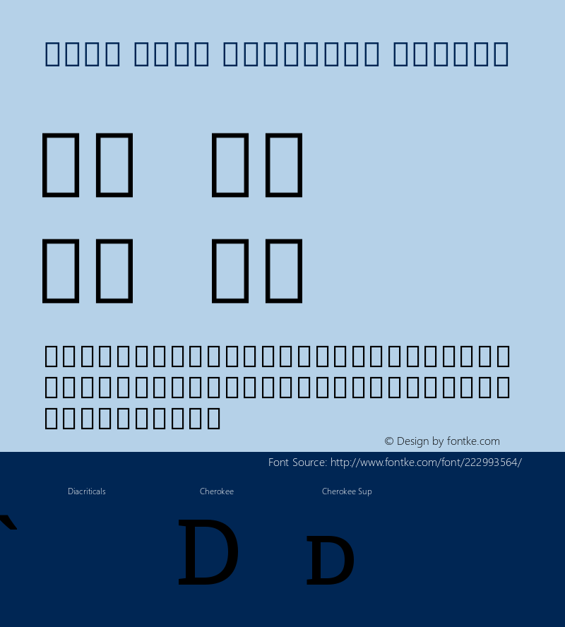 Noto Sans Cherokee Medium Version 2.000图片样张