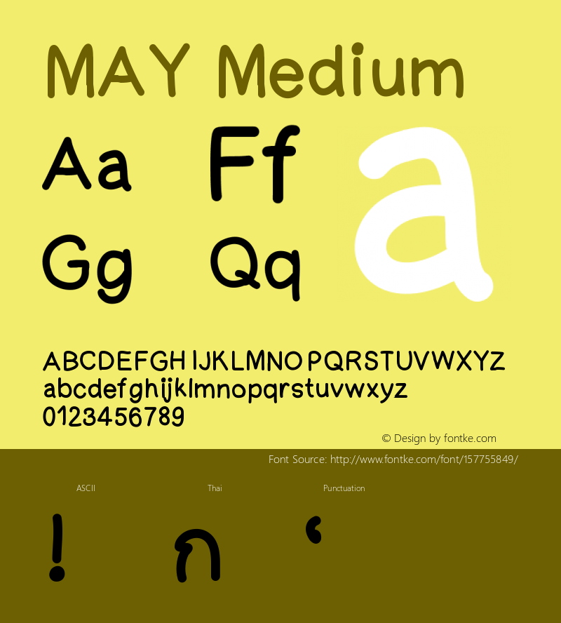 MAY Version 001.000 Font Sample