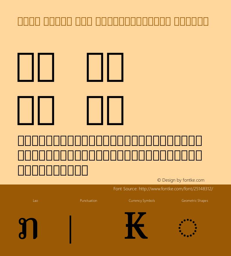 Noto Serif Lao SemiCondensed Medium Version 2.000 Font Sample