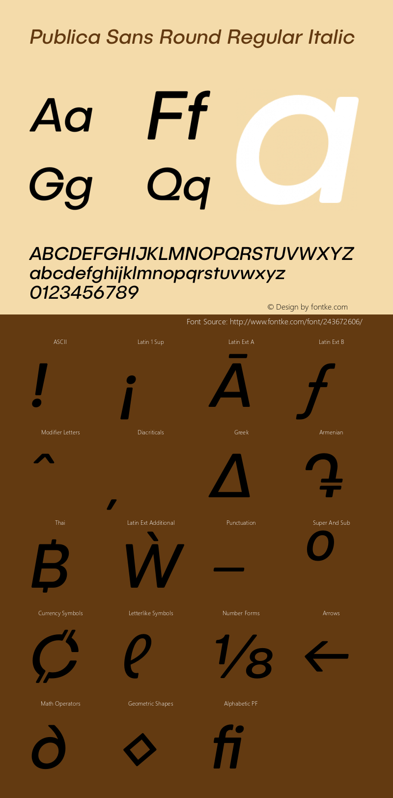 Publica Sans Round Regular Italic Version 1.000 (2021-01-26) | FøM Mod图片样张