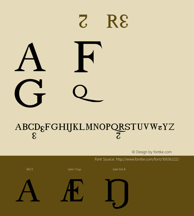 drmdozbx7 Regular Version 001.001 Font Sample