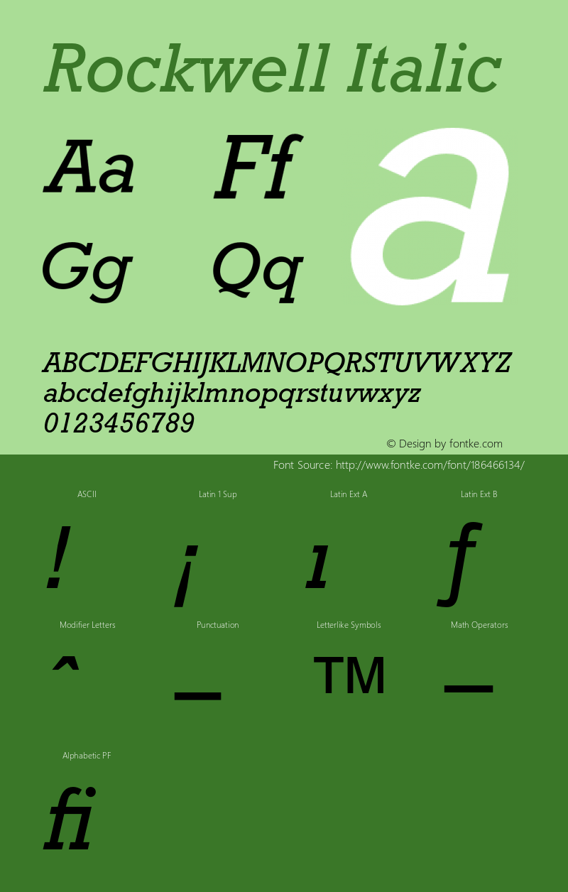 Rockwell-Italic 001.000图片样张