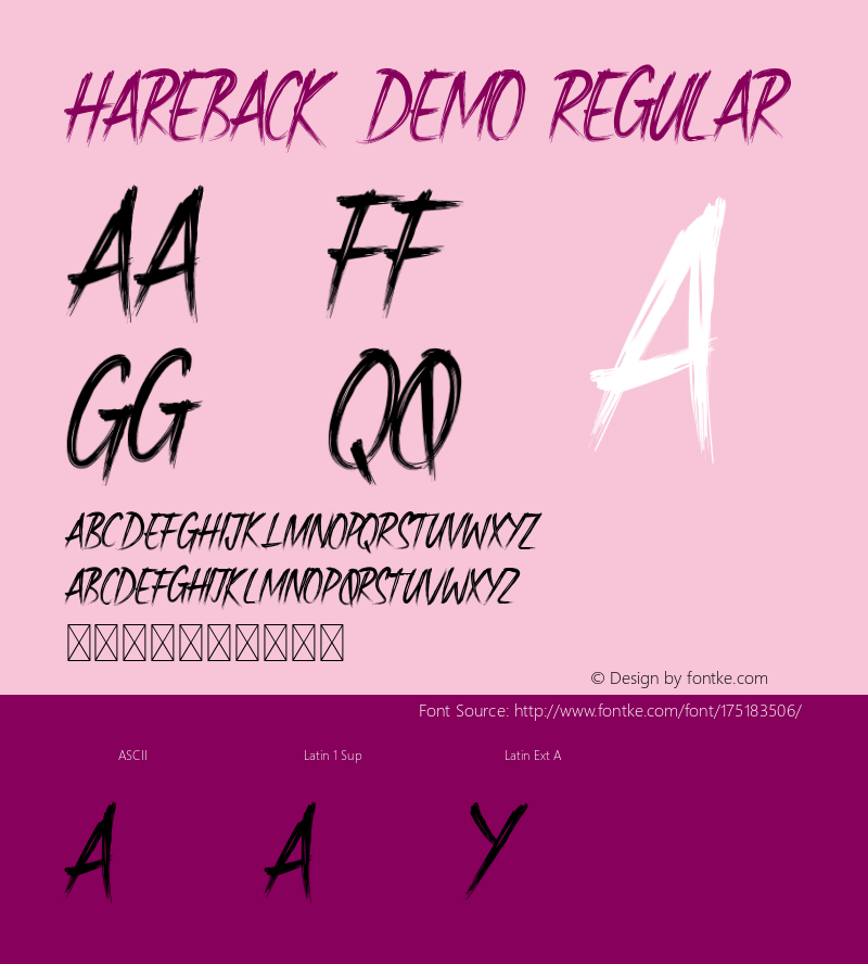 Hareback Demo Version 1.001;Fontself Maker 3.5.1图片样张