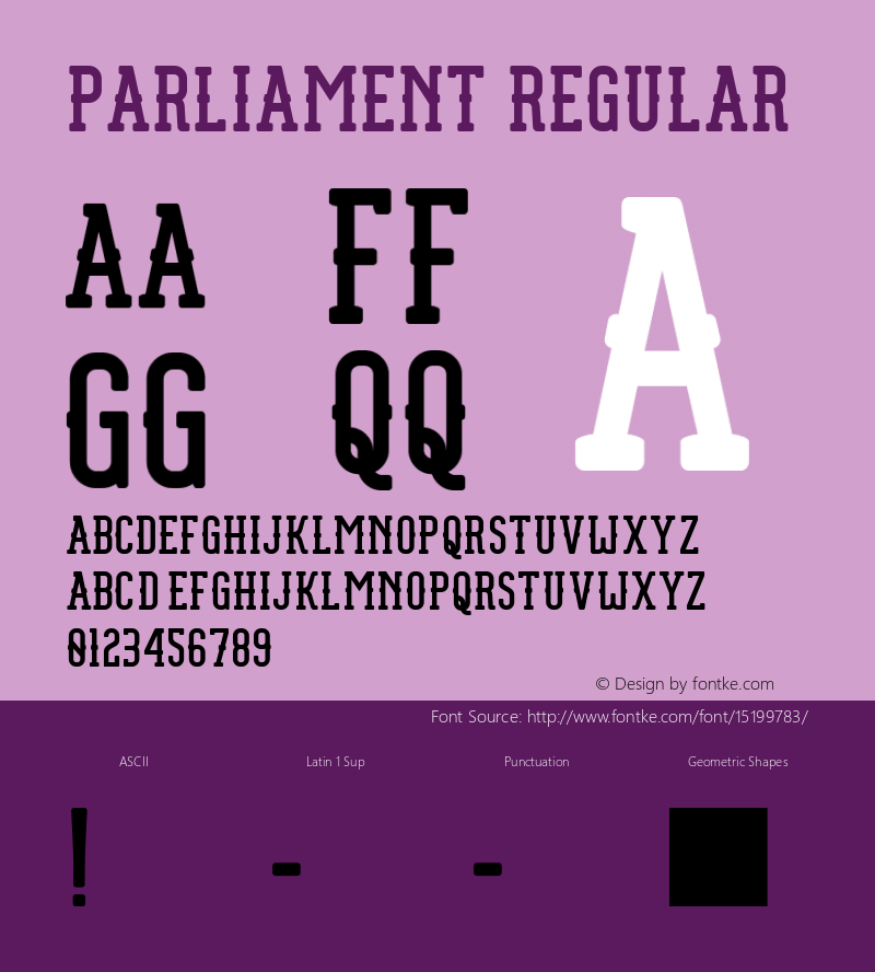 Parliament Regular Version 1.001;PS 001.001;hotconv 1.0.56;makeotf.lib2.0.21325 Font Sample