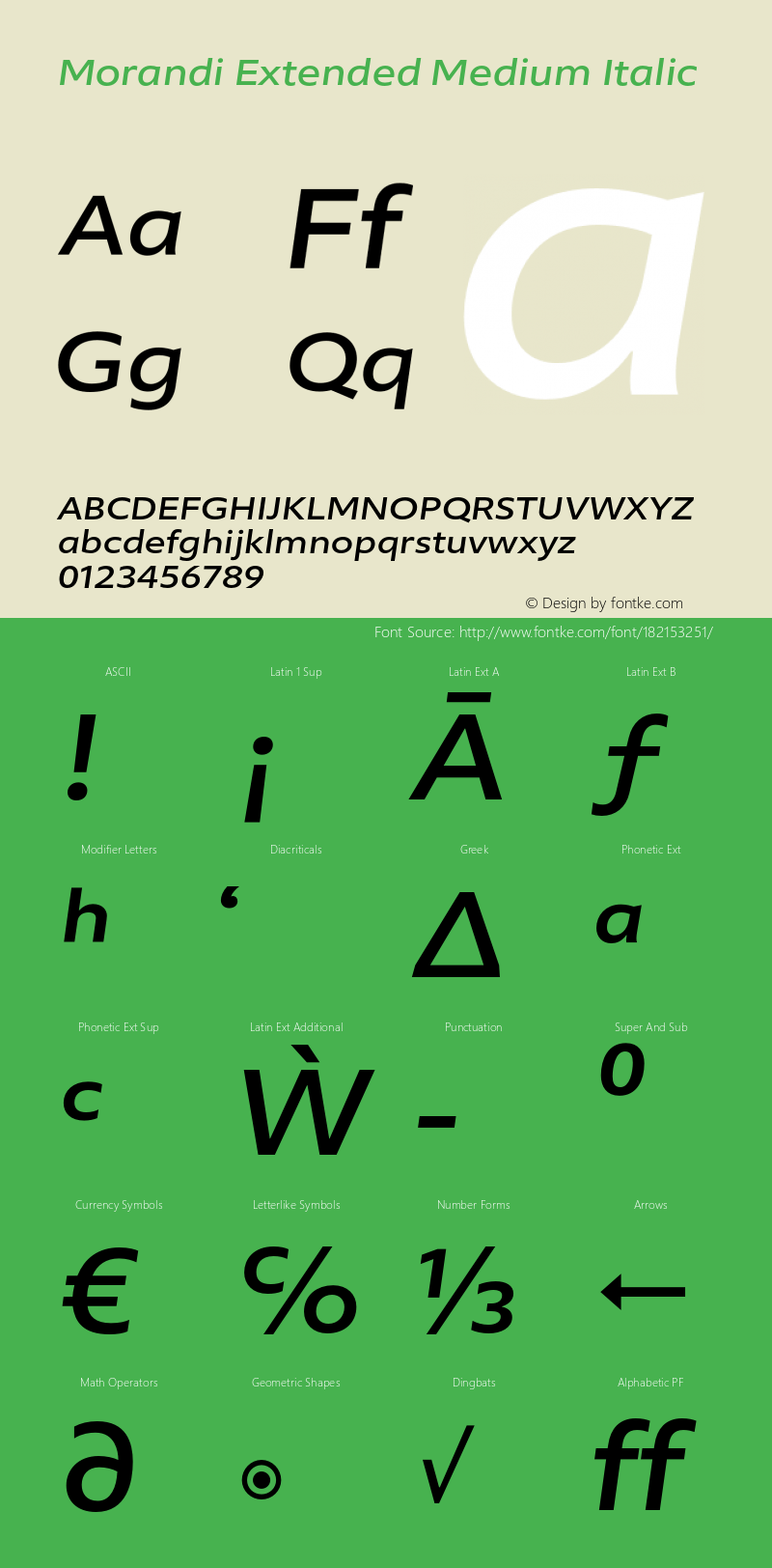 Morandi Ext Medium Italic Version 1.22, build 12, s3图片样张