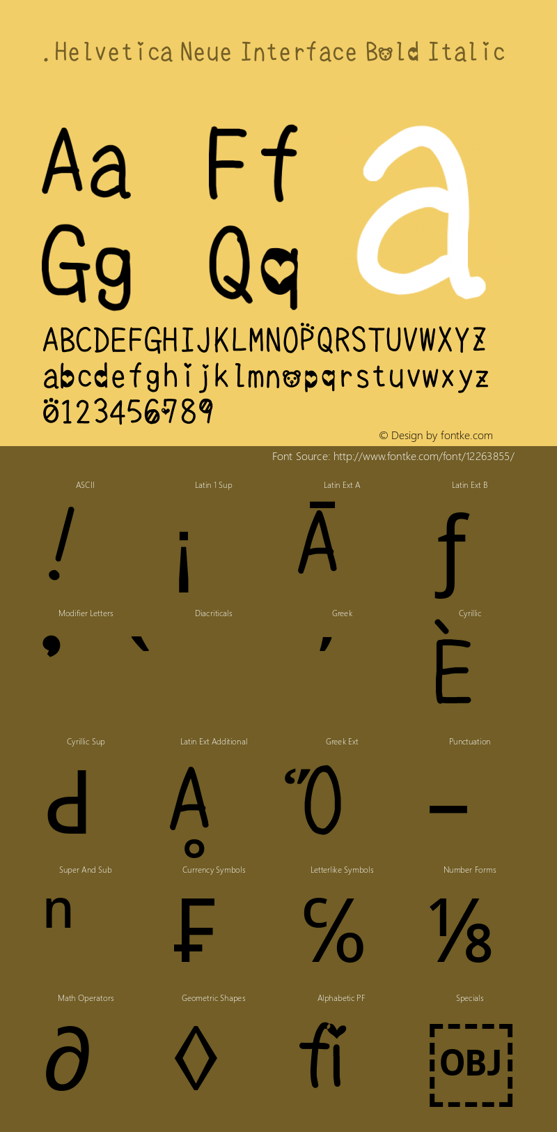 .Helvetica Neue Interface Bold Italic 10.0d35e1 Font Sample