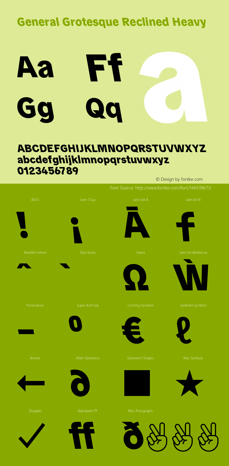 GeneralGrotesqueRecl-Heavy Version 1.000 | wf-rip DC20190530 Font Sample