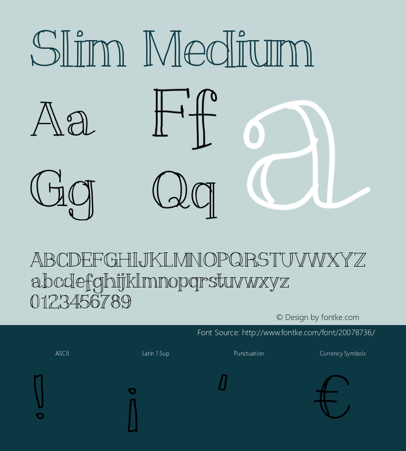 Slim Version 001.000 Font Sample