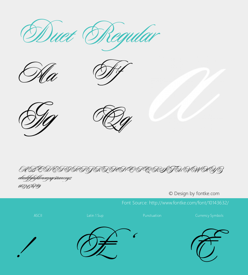 Duet Regular 001.000 Font Sample