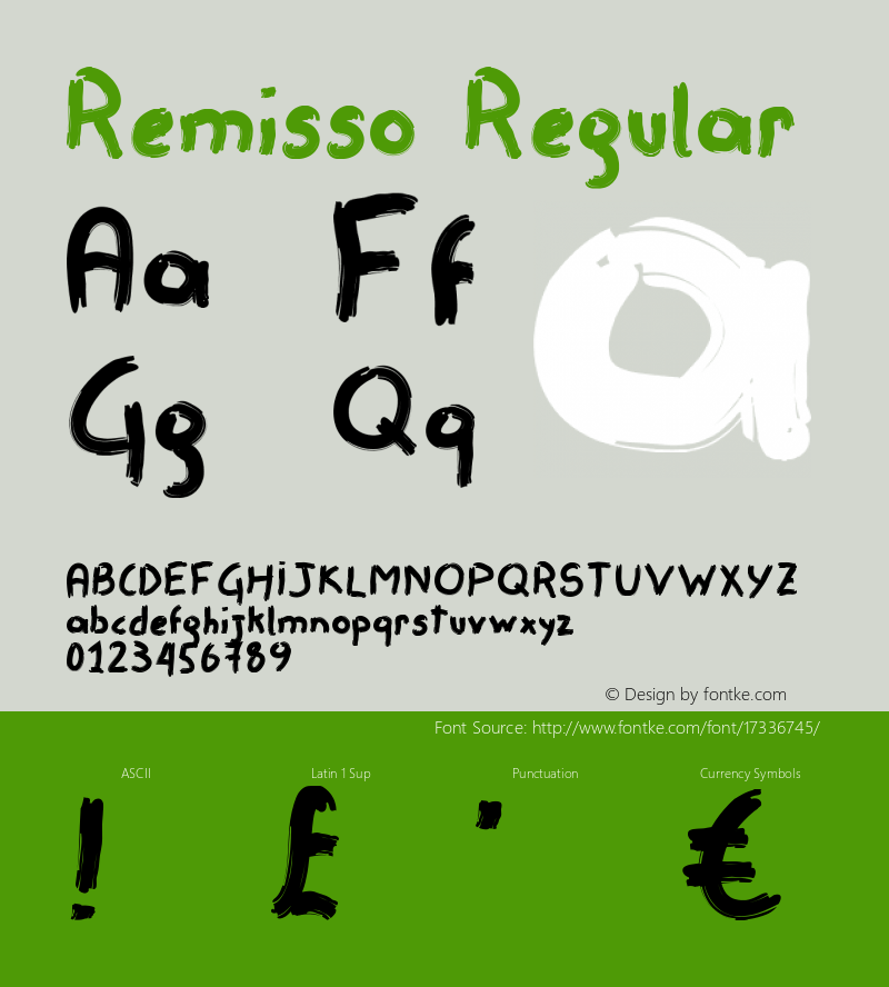 Remisso Regular Version Version 1.002; Font Sample