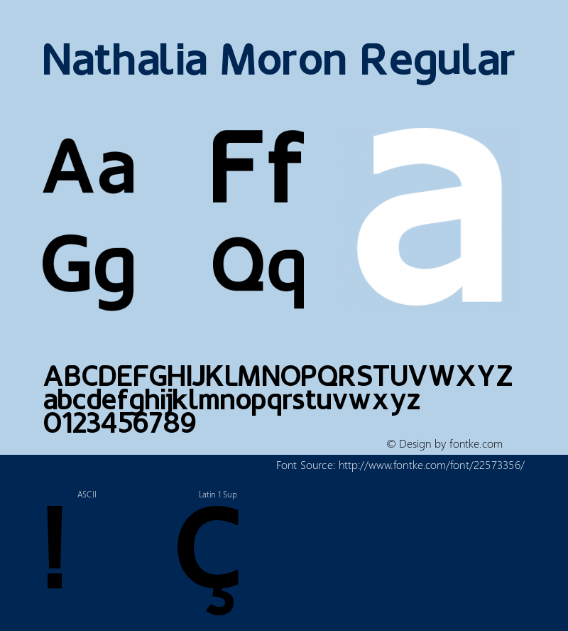 Nathalia Moron  Font Sample