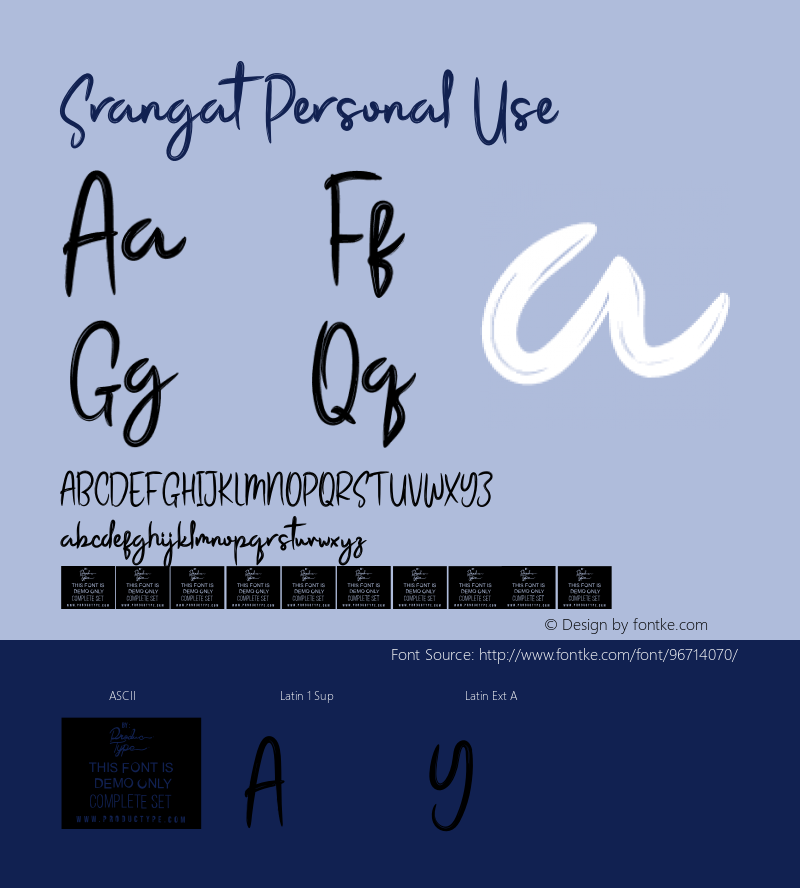 SrangatPersonalUse Version 1.001;Fontself Maker 3.5.4 Font Sample