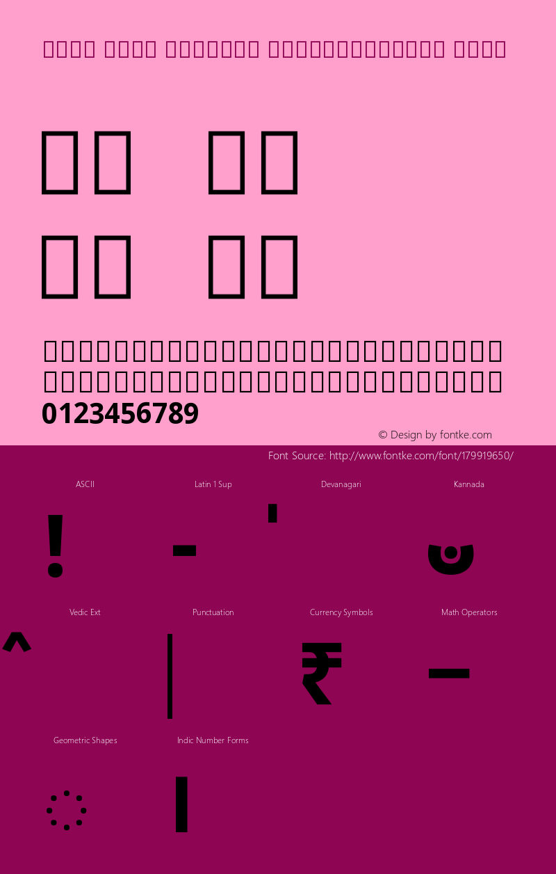 Noto Sans Kannada SemiCondensed Bold Version 2.001图片样张