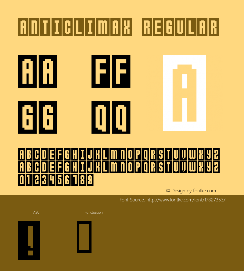 Anticlimax Regular 2 Font Sample