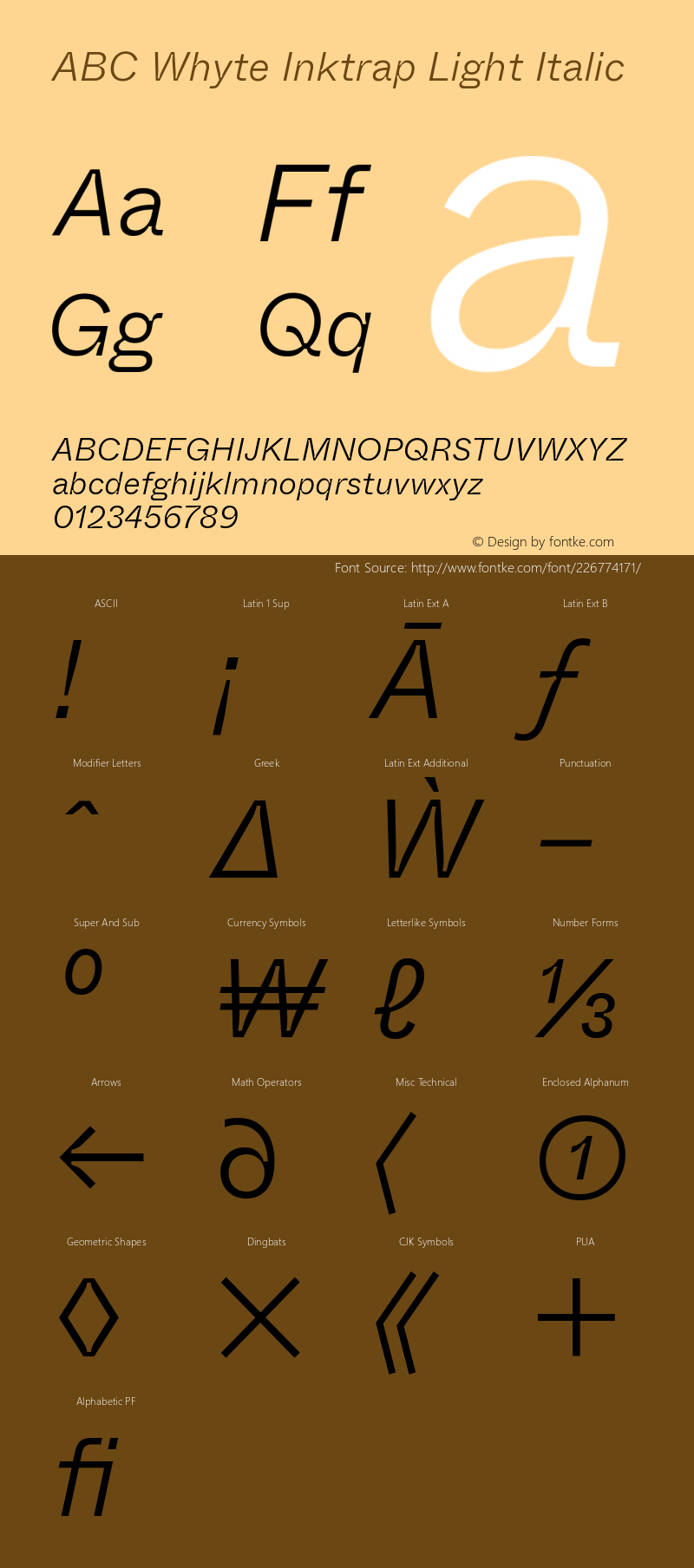 ABC Whyte Inktrap Light Italic Version 1.200图片样张